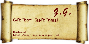 Gábor Gyöngyi névjegykártya