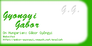 gyongyi gabor business card