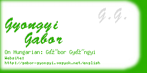 gyongyi gabor business card